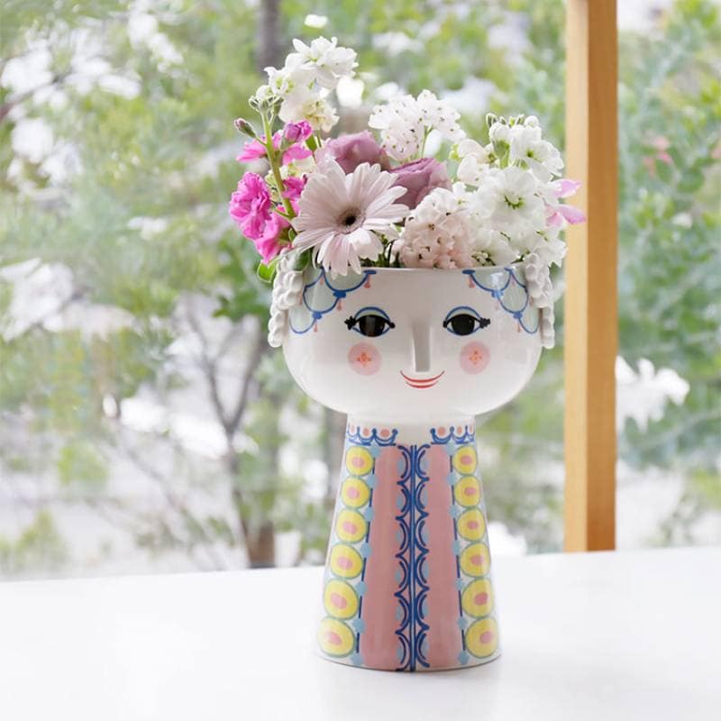 花瓶 エヴァ フラワーベース Eva Vase 23cm BJORN WIINBLAD ビヨン・ヴィンブラッド 花器 一輪挿し インテリア雑貨 ピンク 北欧 テイスト おしゃれ かわいい 枝物  誕生