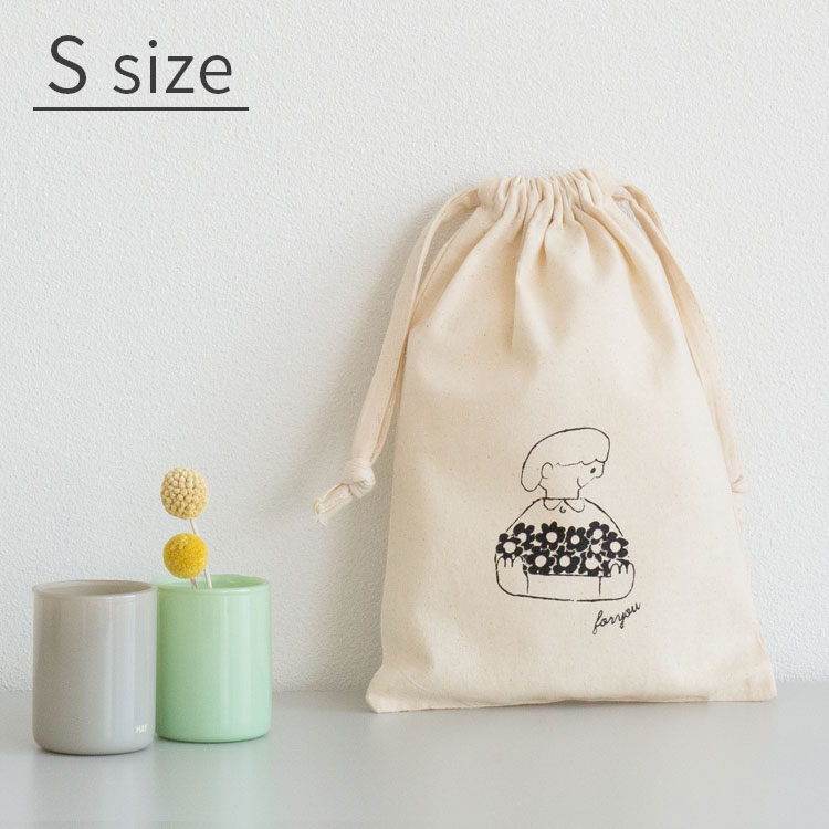 コットンバッグ Sサイズ 友澤健太郎 ラッピング ラッピング材 ラッピング用品 プレゼント 袋 巾着 小物入れ 小さい コットン イラ 未分類 楽しい北欧雑貨店 Kakko