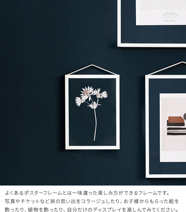 FRAME フレーム A5サイズ MOEBE ムーベ 額 額縁 長方形 写真 ポストカード 壁掛け 木製 木 アルミ アクリル板 オーク