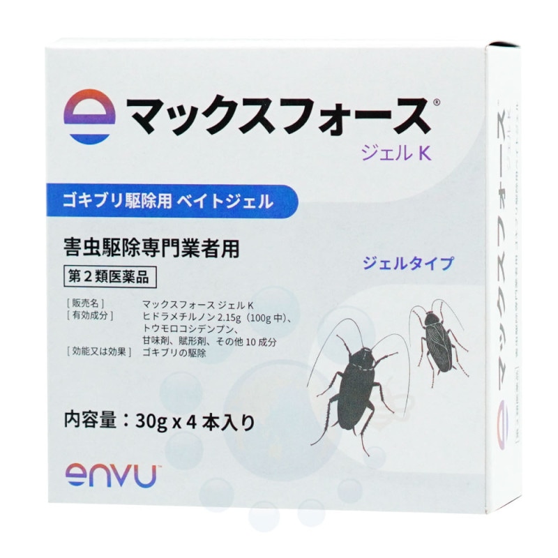ゴキブリ駆除用 ベイト剤 マックスフォースジェルK 30g×4本 【...