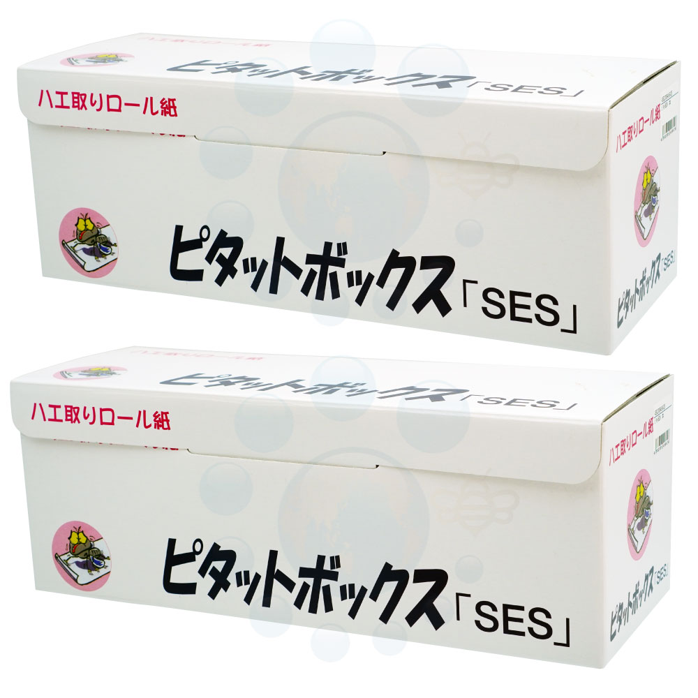 ハエ取り粘着シート ピタットボックス 「SES」 2ロール 大型ロール式