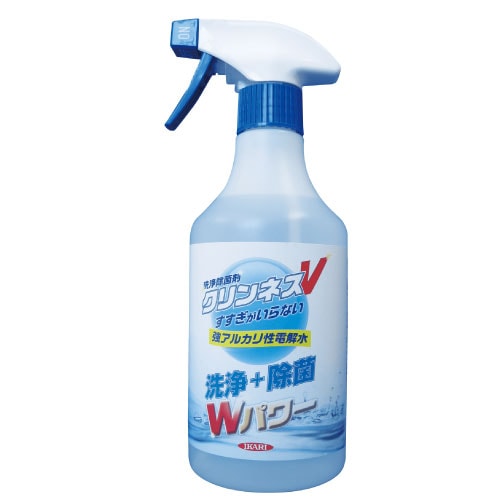 すすぎのいらない洗浄除菌 クリンネスV 500ml 強アルカリ性電解水