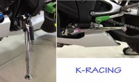 ショートスタンド カワサキ ZZR1400 ZX-14R 06-11年 高さ調整可能 シルバー #4|ZX-14R/ZZR1400|KAWASAKI
