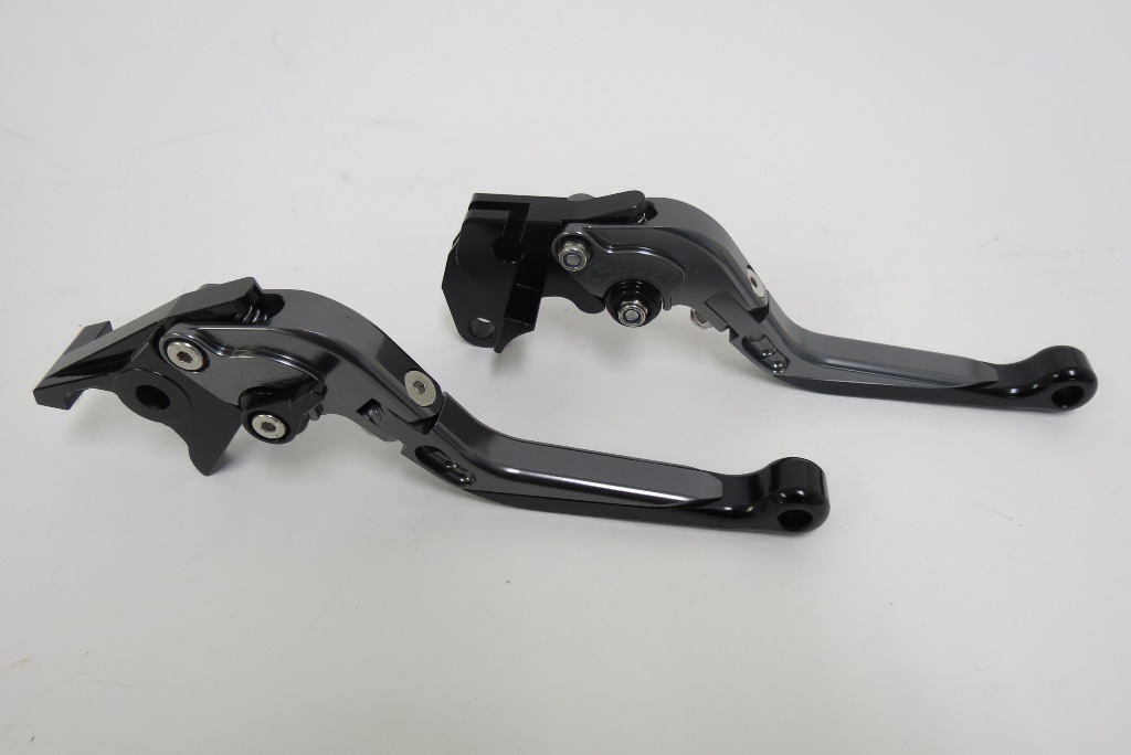 GSX250R V-STROM250 GSX-S 750 RGV250Y バンディット40 可倒式 ダブルビレットレバー 灰|GSX-R250|SUZUKI