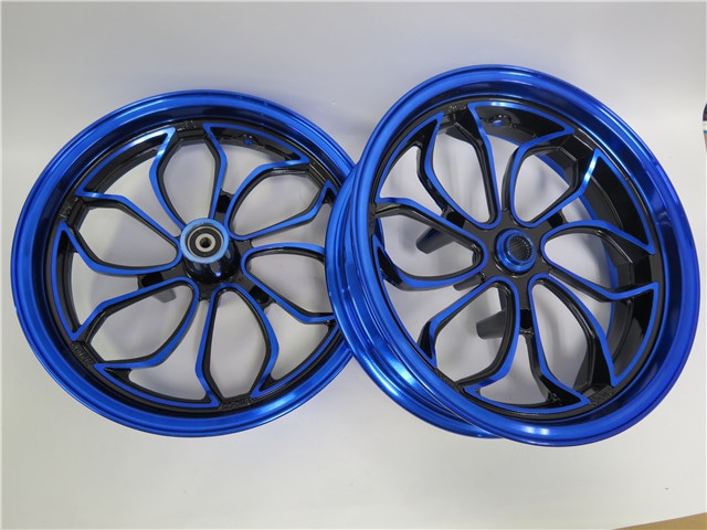 NMAX N-max 2016-2020 カスタム 前後 アルミ ホイール セット 青
