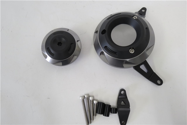 NINJA250/400 ニンジャ 2018- CNC エンジンスライダー プロテクターセット 灰|NINJA250/300|KAWASAKI