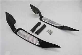 PCX 125 150 2018-2020 アルミ CNC ステップボード Cタイプ 黒|PCX|HONDA