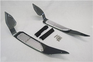 PCX 125 150 2018-2020 アルミ CNC ステップボード Cタイプ 灰|PCX|HONDA