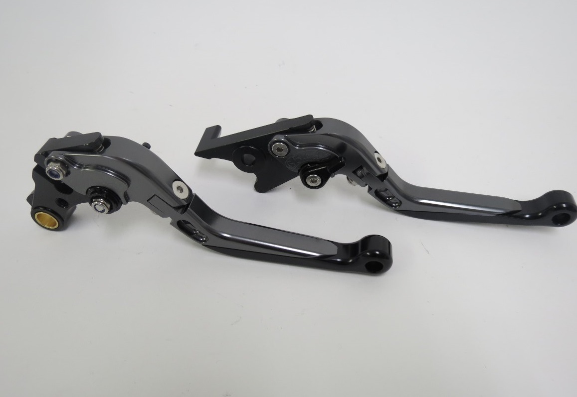 Honda レブル NS-1 GROM CBR400R/CB400F/400X 2013-2019 可倒式 ダブルビレットレバー 灰|CBR400|HONDA