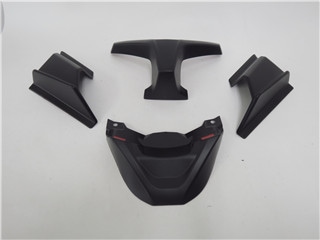 ADV 150 2020- BEAK ビーク エクステンション&上側&ウィンドフィンスポイラー トリムカバー左右 4点セット 黒艶なし