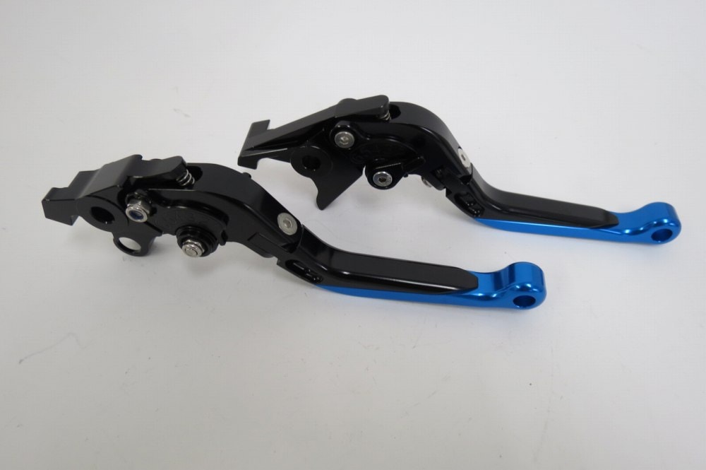 GSX-R1300 隼 HAYABUSA 08-16年 ビレットレバー ロング 黒×青