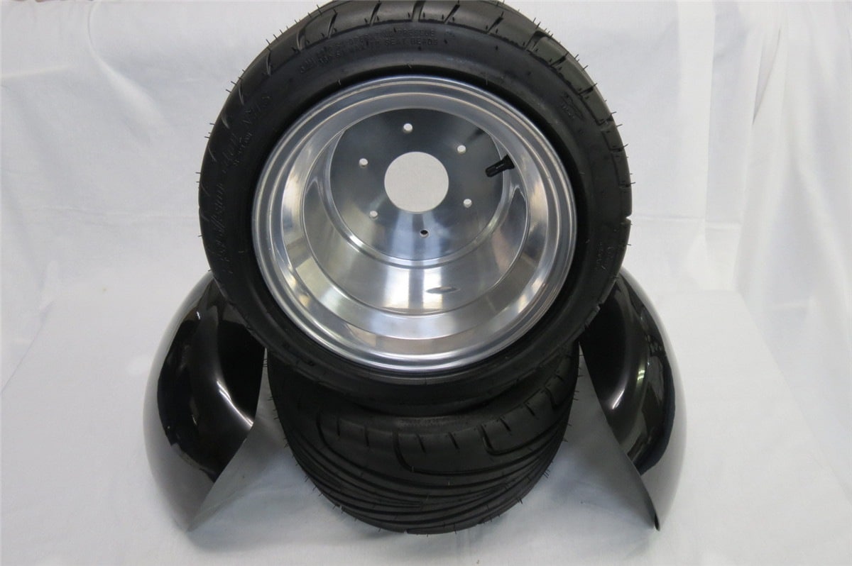 ジャイロキャノピー・UP・X用 ポン付け ホイールタイヤセット 235/30-10B & 社外フェンダー 黒|GYRO(ジャイロ)|HONDA