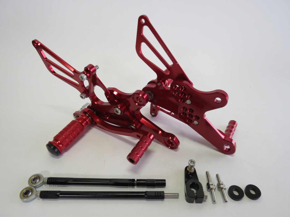 honda CBR150 CBR150R cbr125 2004-2010 CNC 調整式 バックステップ 赤|HONDA