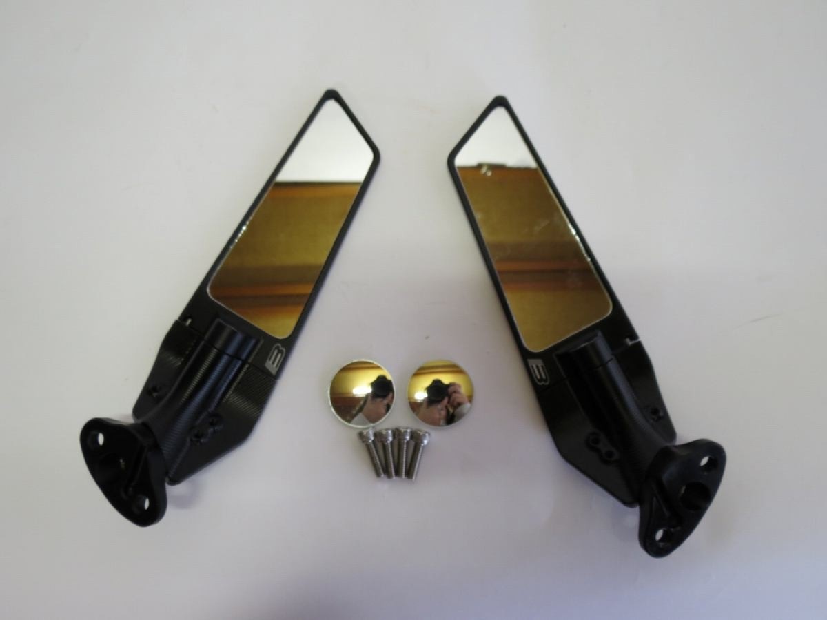 CBR600/1000RR/954RR/CBR929RR/600F4i/250R/400R/650R バックミラー 角度調整可 CNC アルミ削りだし 黒|CBR600|HONDA