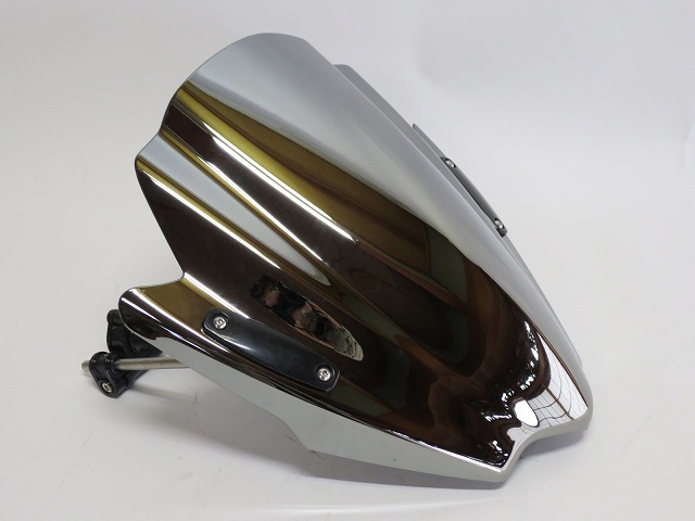 Φ22cm ハンドル専用 汎用 ダブルバブル スクリーン ステーセット シルバー|HONDA
