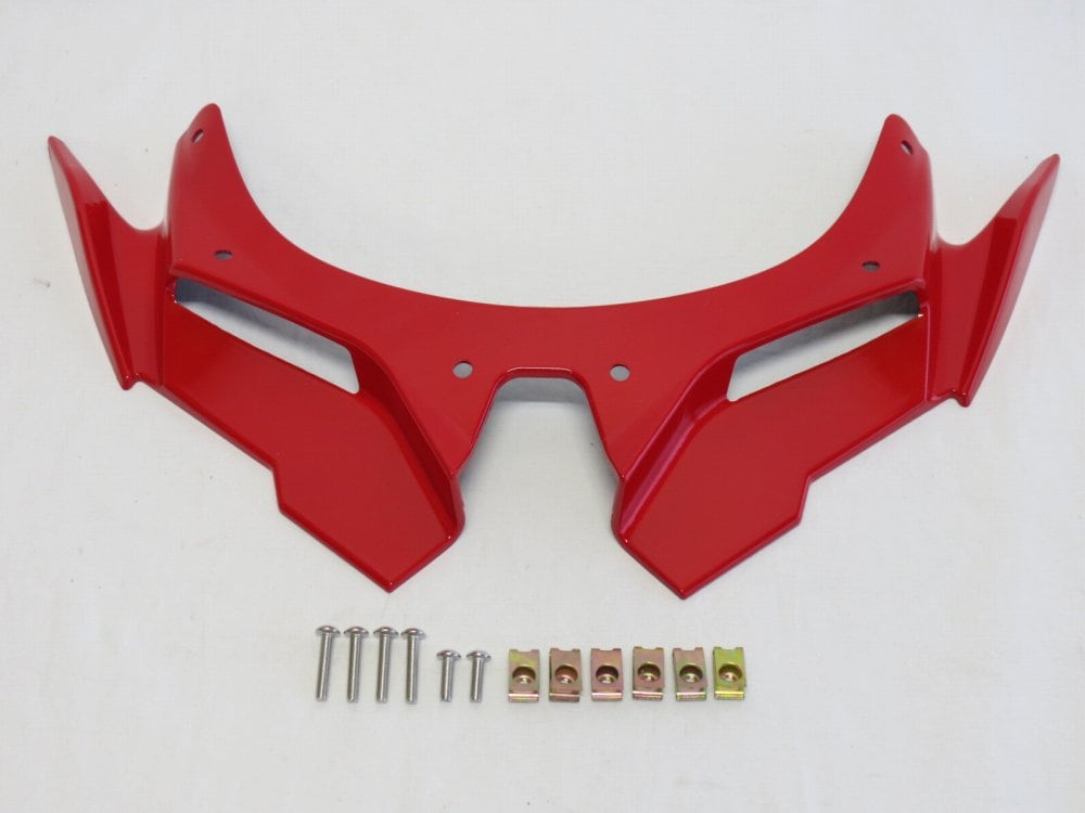 Ninja ZX-25R ニンジャ ZX25R 2020- Ninja ZX4RR ZX-4RR 2023 CNC フロントフェアリング ウィングチップ プロテクション 赤|zx-25r|KAWASA
