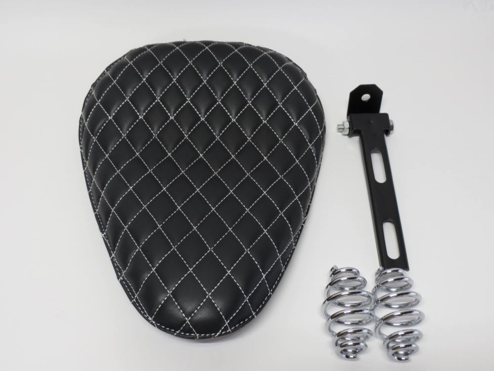 汎用 ハーレー ソロシート スプリング セット シート 黒 Bタイプ|Harley