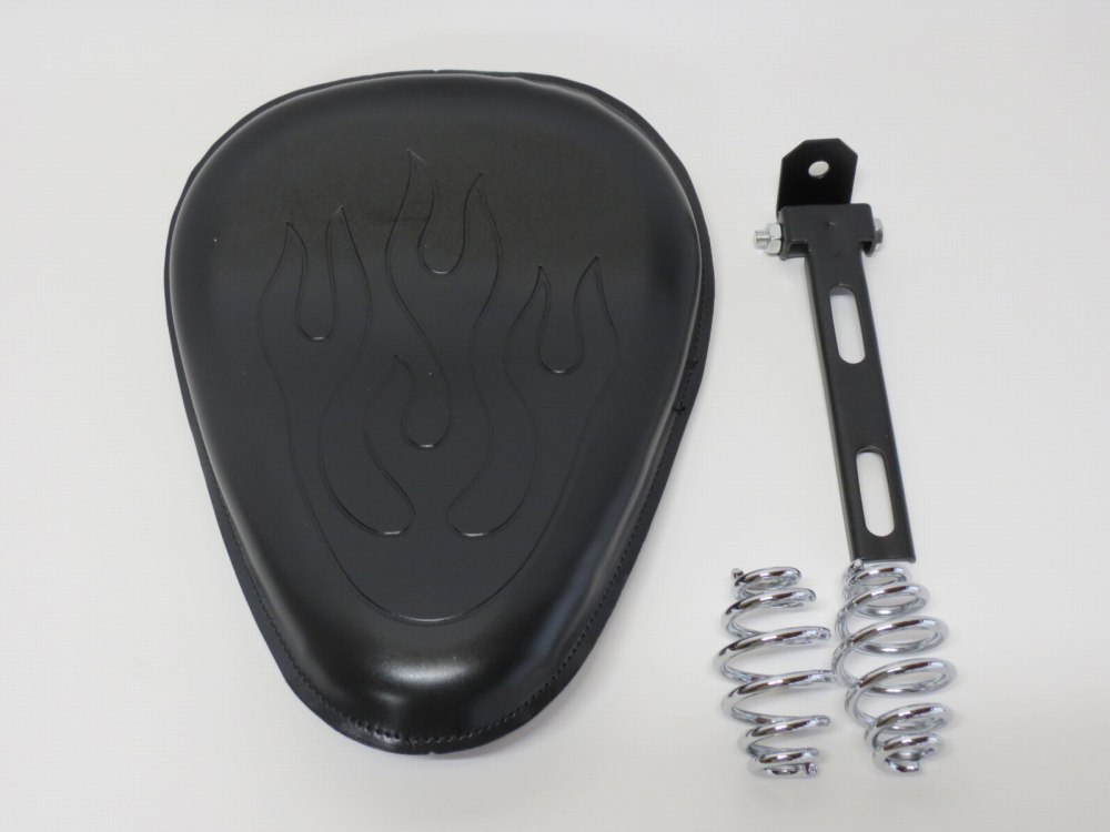 汎用 ハーレー ソロシート スプリング セット シート 黒 Cタイプ|Harley