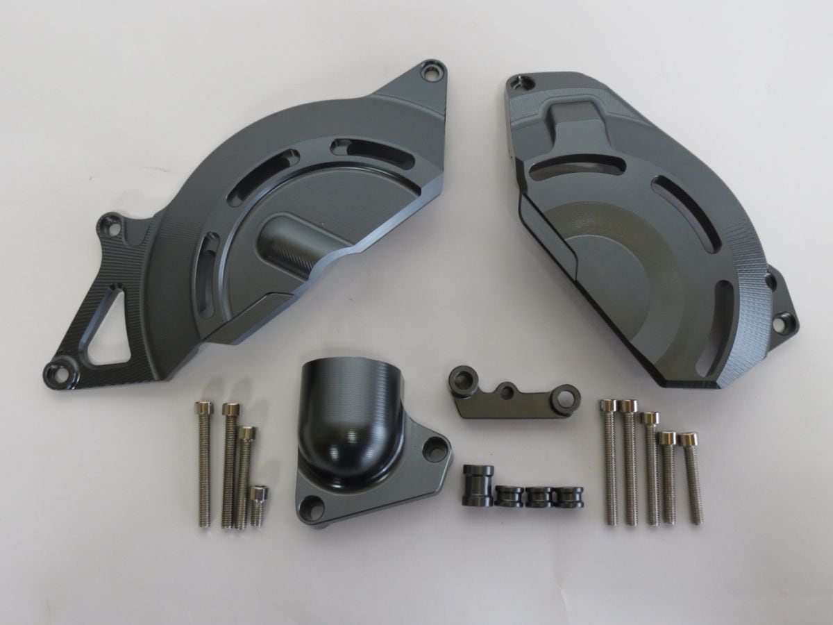 Ninja400 Ninja250 2018- Z250 Z400 2018-2022 CNC加工 エンジン プロテクター 灰|KAWASAKI