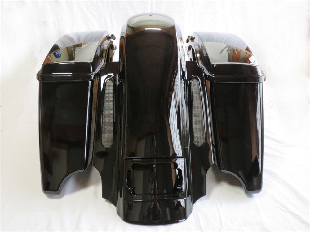harley ツーリング エクステンド サドルバック 鍵あり B& CVOスタイル リアフェンダー セット 2009-2013