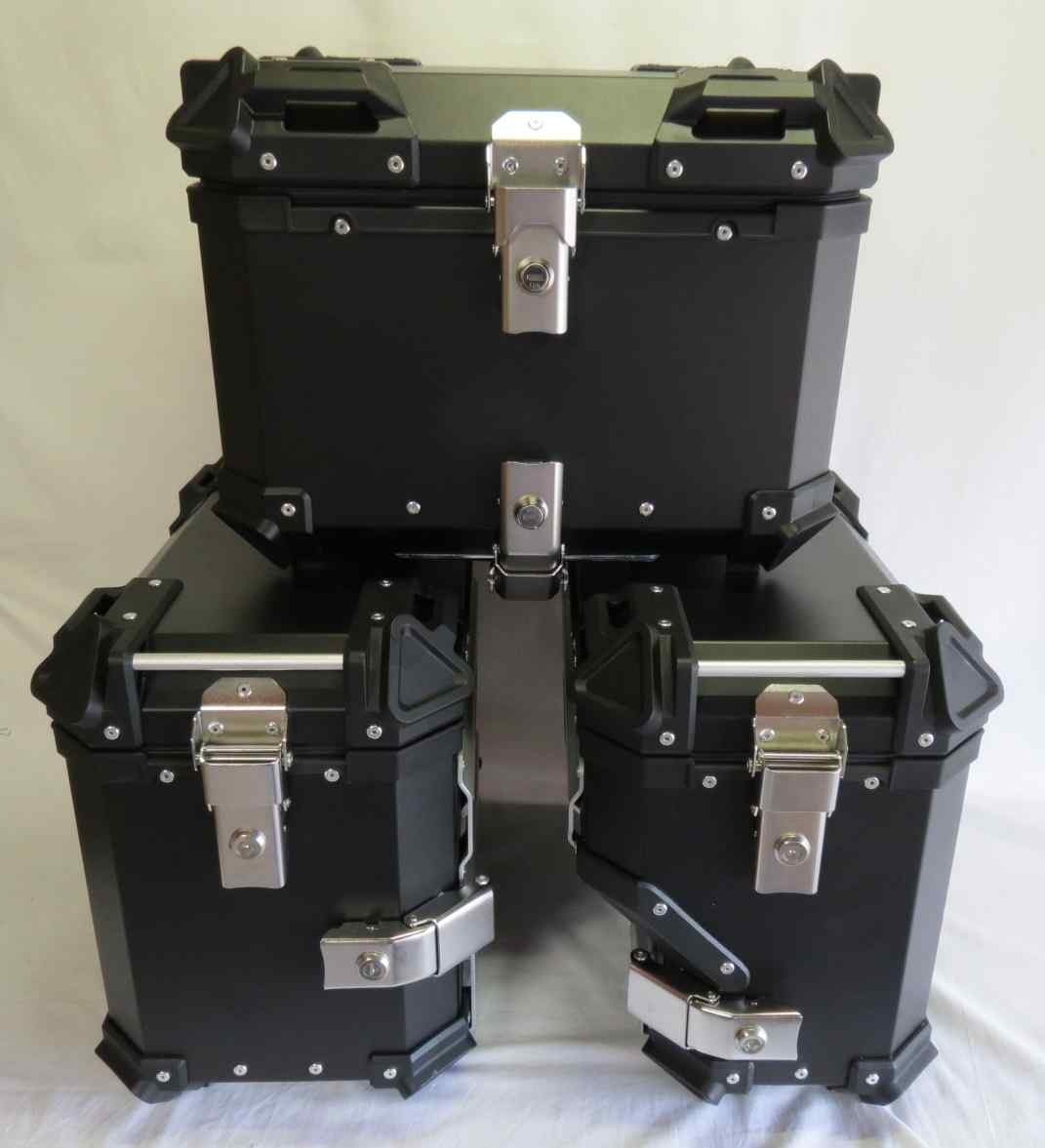アルミケース リアボックス45L-A＋サイドボックス38LX2-B 汎用可 ツーリングボックス 3点セット