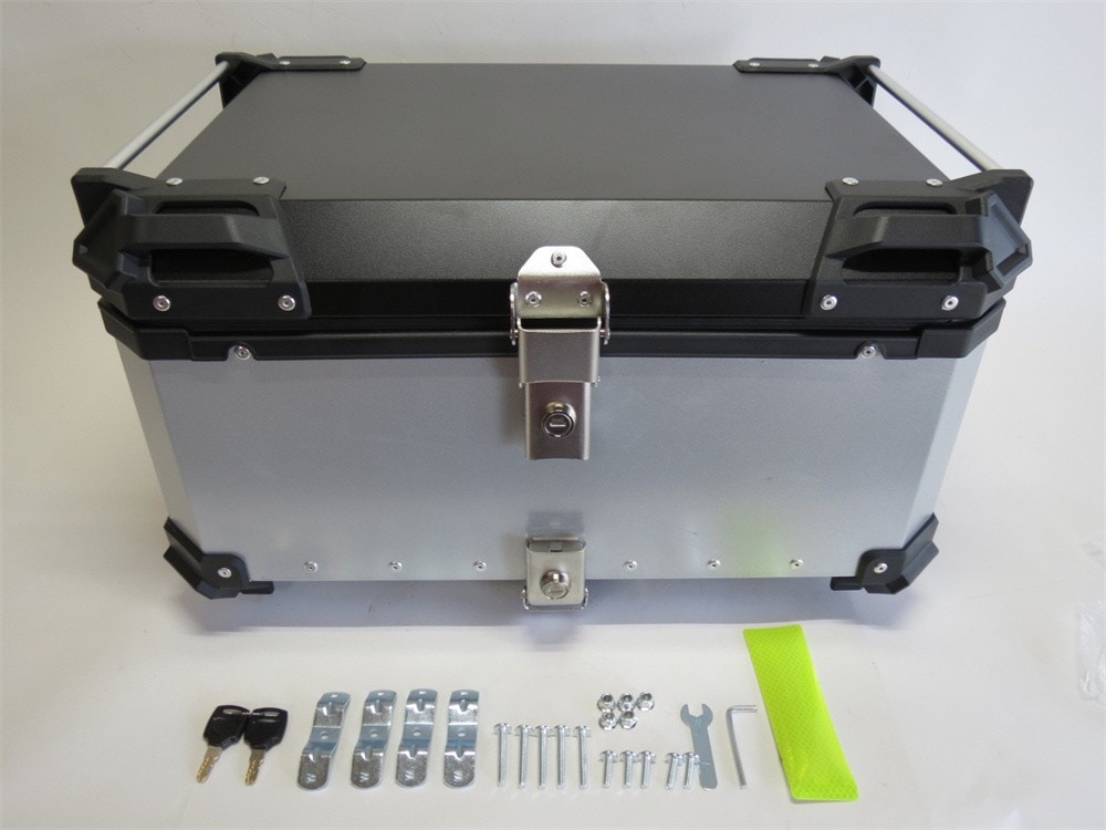 アルミトップケース 65L 中型 リアボックス ツーリングボックス 汎用