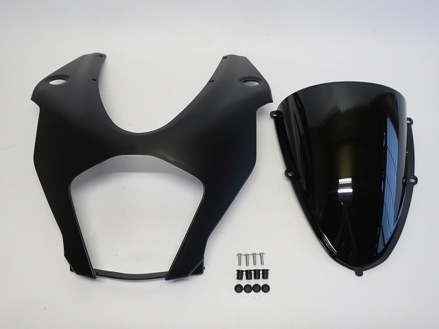 KTM 用 RC 390 rc390 2022 以降 カスタム ビキニカウル フロントカウル黒艶なし & スモークスクリーン セット |KTM