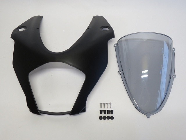 KTM 用 RC 390 rc390 2022 以降 カスタム ビキニカウル フロントカウル黒艶なし &グレー ライトスモーク セット|KTM