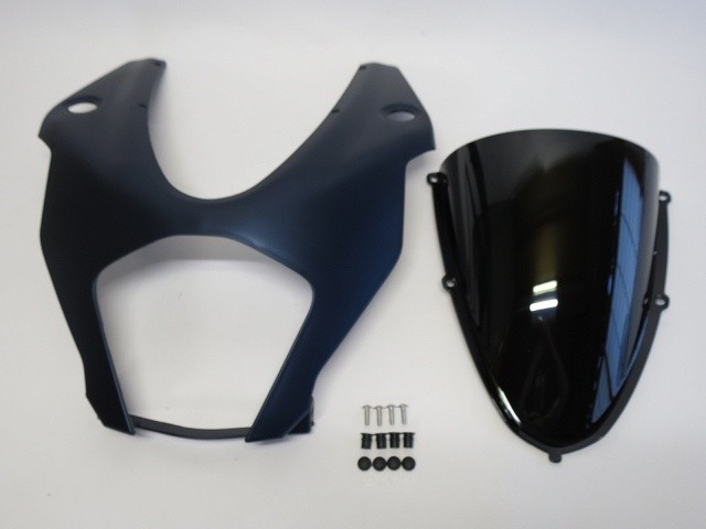 KTM 用 RC 390 rc390 2022 以降 カスタム ビキニカウル フロントカウル青艶なし & スモークスクリーン セット |KTM