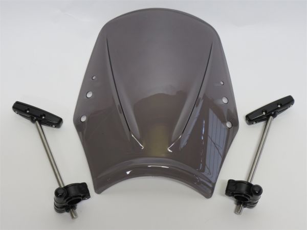 ハンターカブ CT125 CT 125 クロスカブ CC110 汎用可 ウインドシールド スクリーン セット C グレーライトスモーク|HONDA