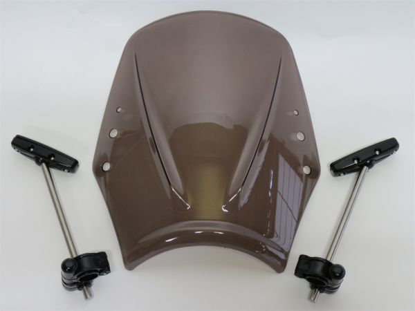 ハンターカブ CT125 CT 125 クロスカブ CC110 汎用可 ウインドシールド スクリーン セット C ブラウンライトスモーク|HONDA