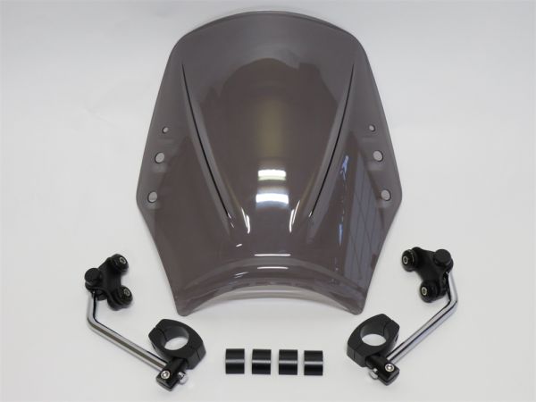 ハンターカブ CT125 CT 125 クロスカブ CC110 汎用可 ウインドシールド スクリーン セット D グレーライトスモーク|HONDA