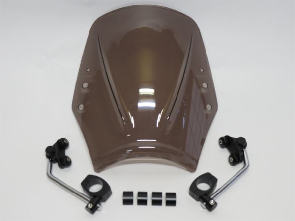 ハンターカブ CT125 CT 125 クロスカブ CC110 汎用可 ウインドシールド スクリーン セット D ブラウンライトスモーク|HONDA
