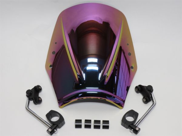 ハンターカブ CT125 CT 125 クロスカブ CC110 汎用可 ウインドシールド スクリーン セット D イリジウム|HONDA