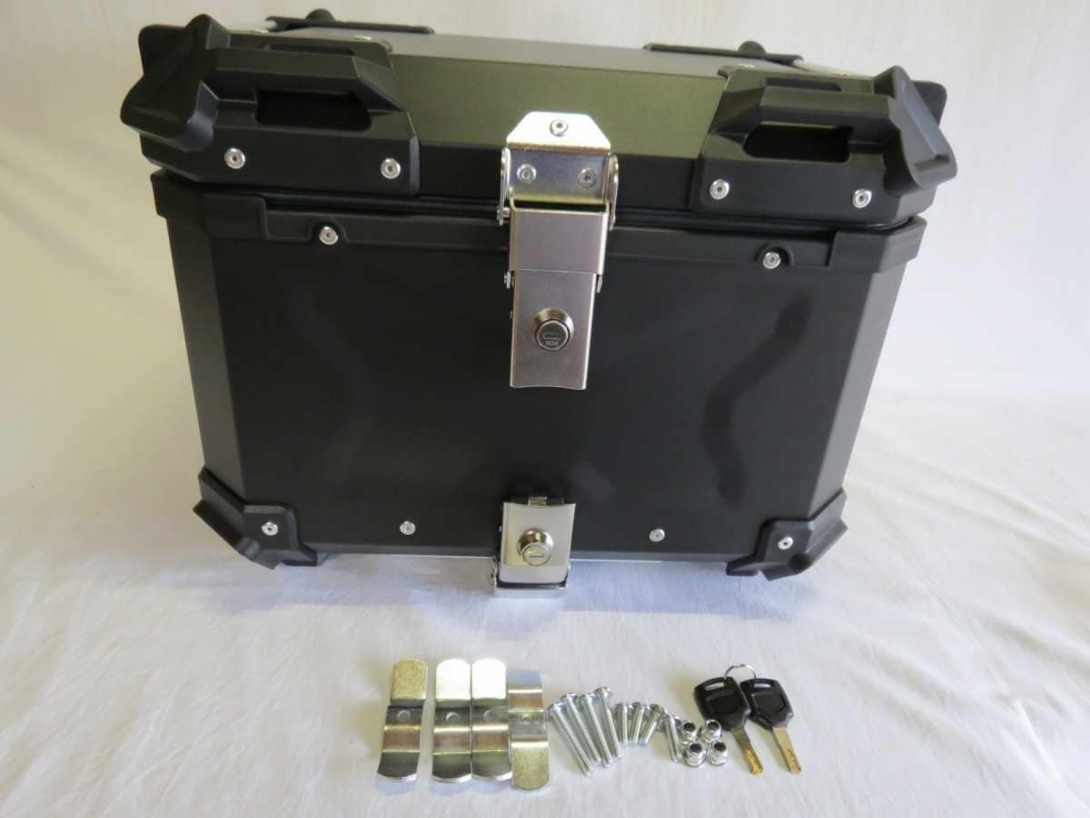 xsr125 2024 以降 xsr155 2020‐2023 リアキャリア ＆ ヘルメットホルダー & アルミトップケース 45L 黒 B set|xsr|YAMAHA