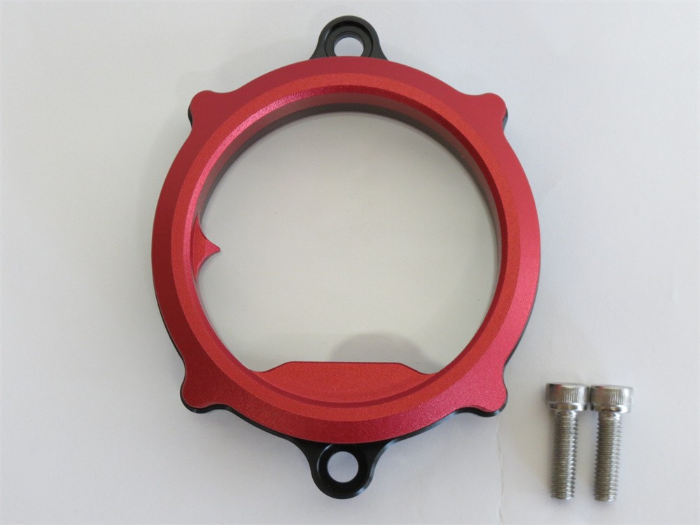DAX125 ダックス125 ST125 2023 以降 CNC 透明 エンジンカバー ステータークラッチ カバー 赤 【代引き不可】|HONDA