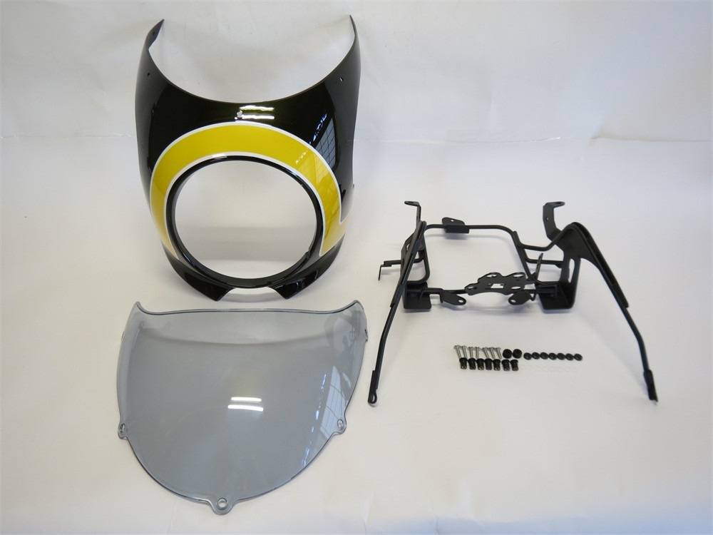 Z900RS z900rs 専用 カウル ビキニカウル ＆ スクリーン ＆ ステーセット C ダークグリーン×黄＆グレーライトスモーク|Z900RS|KAWASAKI