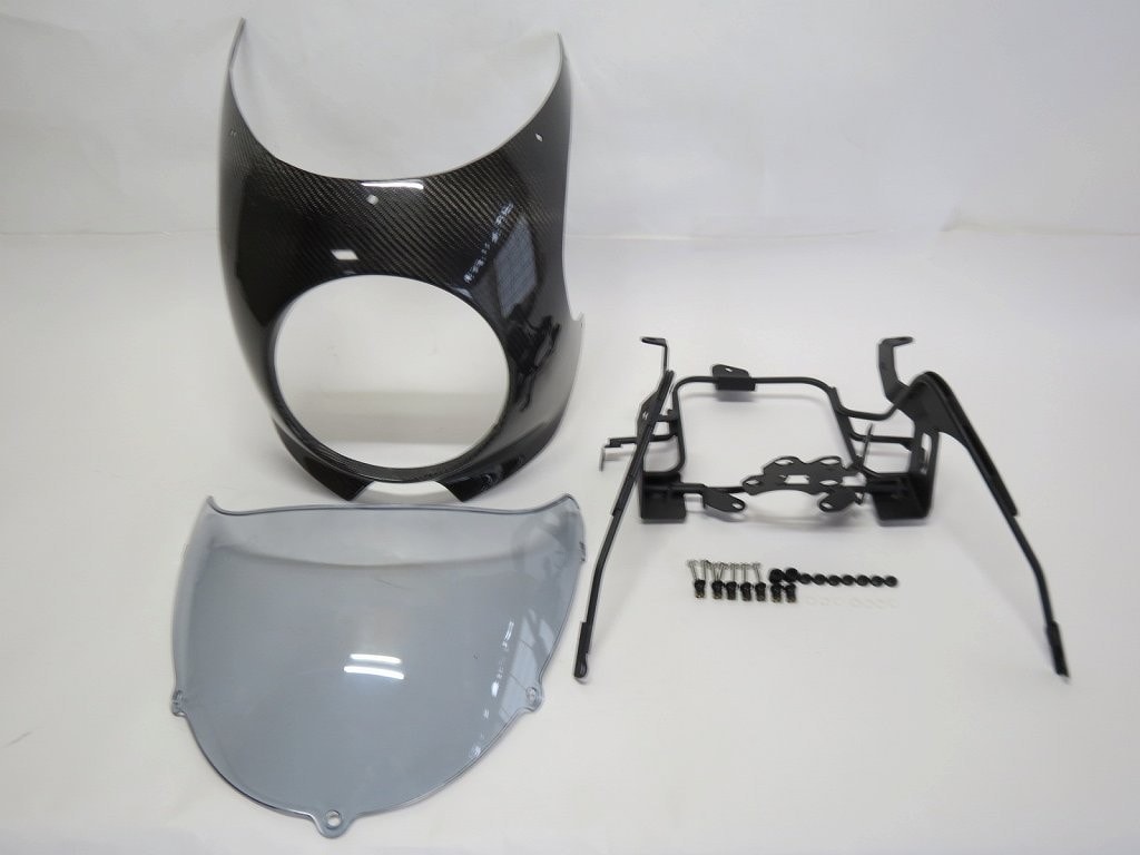 Z900RS z900rs 専用 カウル ビキニカウル ＆ スクリーン ＆ ステー セット C カーボン ＆グレーライトスモーク|Z900RS|KAWASAKI