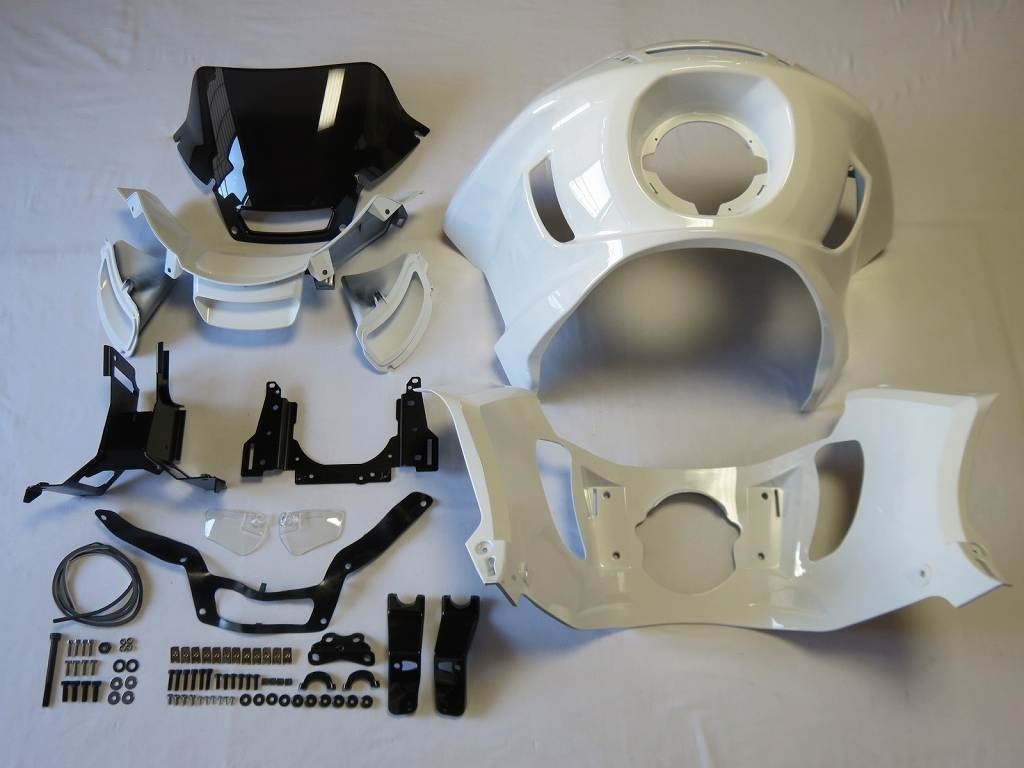 Low Rider ST FXLRST 2022-2025 インナー＆アウター& スクリーン スモーク &ステー set フェアリング 白|Harley