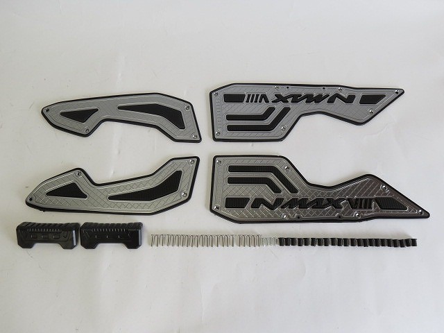 NMAX nmax125/155 n-max V3 2025 以降 CNC アルミ ステップボード スリップ防止機能付き B 灰|NMAX|YAMAHA