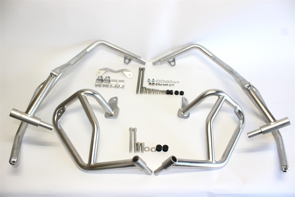 BMW用 S1000XR 2024 以降 ステンレス アッパー＆ アンダー エンジンガード set 銀|BMW