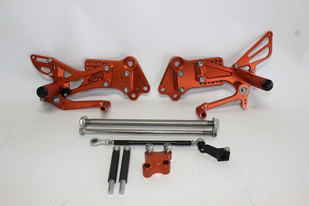 KTM用 RC250 RC390 Duke 125 200 390 2011-2017 調整式 バックステップ 橙|390|KTM