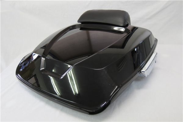 デタッチャブル ラック & ツアーパックセット 1997-2008 薄型 チョップツアーパック＆バックレストあり黒|Harley