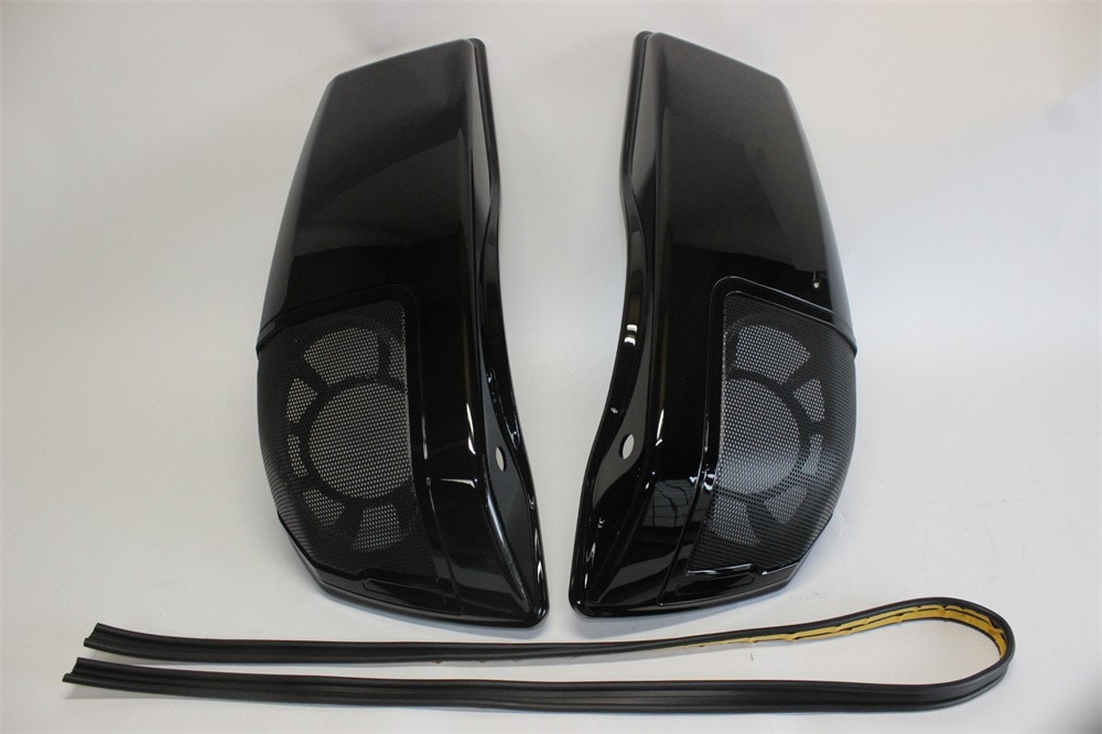 harley用 CVO ロードグライド ST ストリートグライド FLHX FLHXSE 2023-2025 スピーカー サドルバッグリッド 黒|Harley