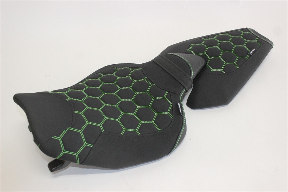 Z1000 z1000 2014-2022 カスタム フロント&リア シート 本体あり ハニカム 緑