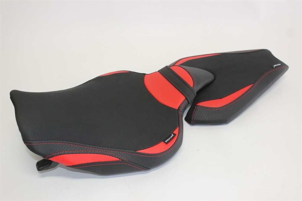 Z1000 z1000 2014-2022 カスタム フロント&リア シート 本体あり カーボン調X赤