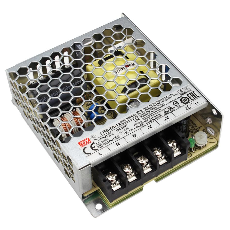 �����å����Ÿ� 12V 4.2A 50.4W ľή���경�Ÿ� Meanwell LRS-50-12 �᥿����