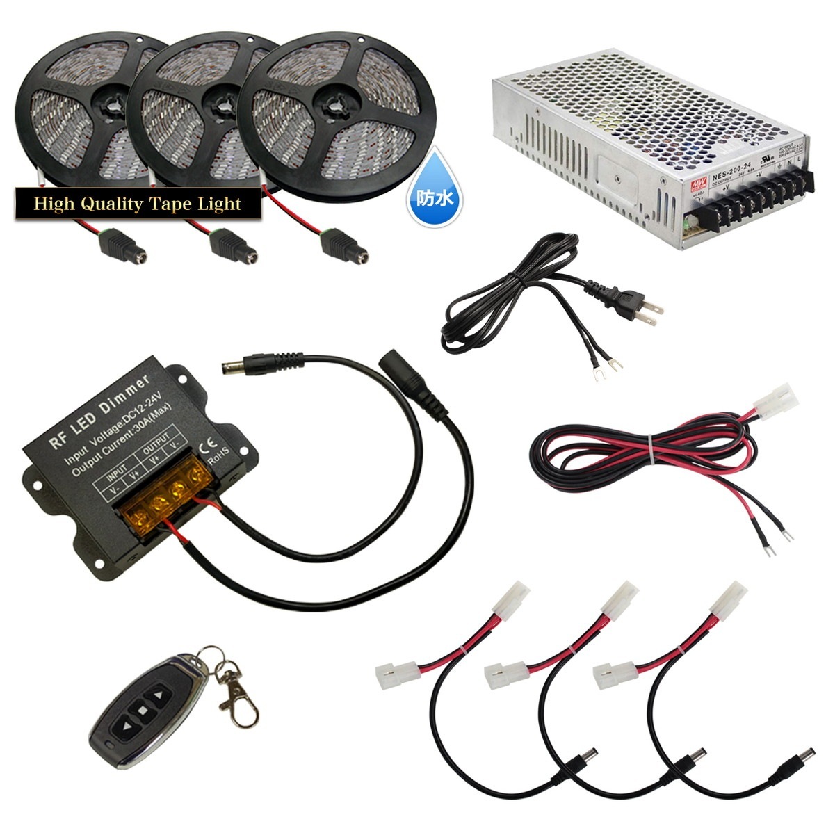 LED�ơ��ץ饤�� 2.5m 3�� �ɿ� 1���å� ���ܾ��� ���մ�ñ ��⥳�� Ĵ���� �Ÿ� �餯�餯�������å�