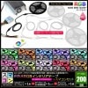 ���ޥ���200cm 1�ܥ��å� ���ɿ� RGB LED�ơ��ץ饤�� RFĴ���� �б��Ÿ��դ�
