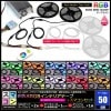 ���ޥ���50cm 2�ܥ��å� ���ɿ� RGB LED�ơ��ץ饤�� RFĴ���� �б��Ÿ��դ�